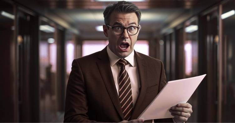 Business leader reviewing AI and cybersecurity compliance requirements on a laptop.