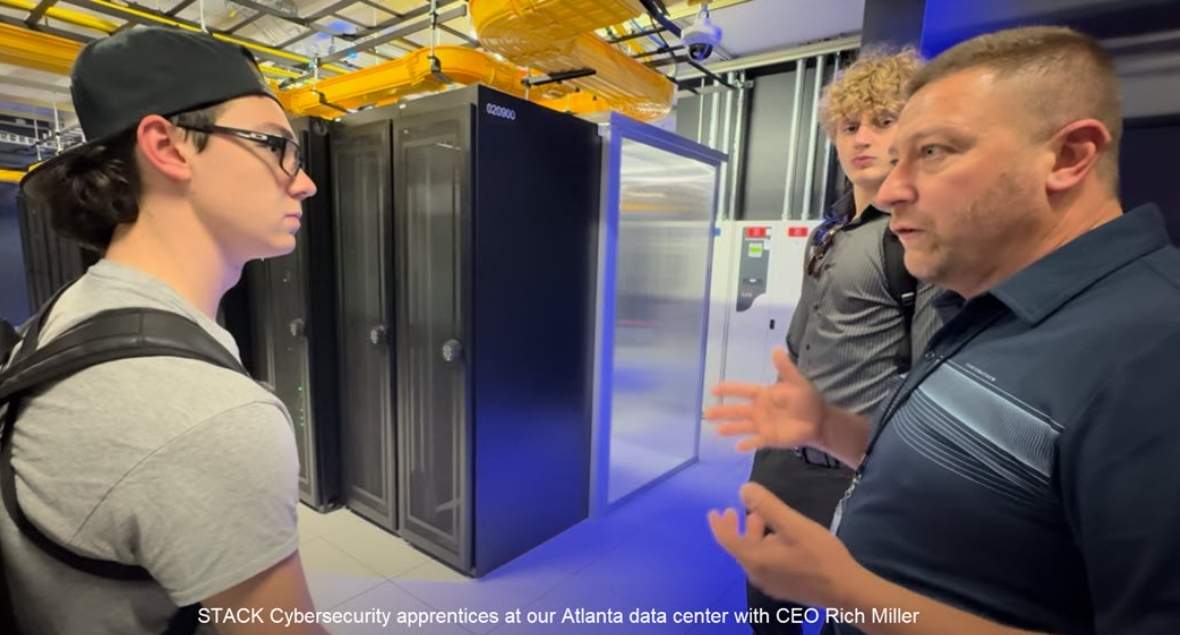 Apprentices working at STACK data center