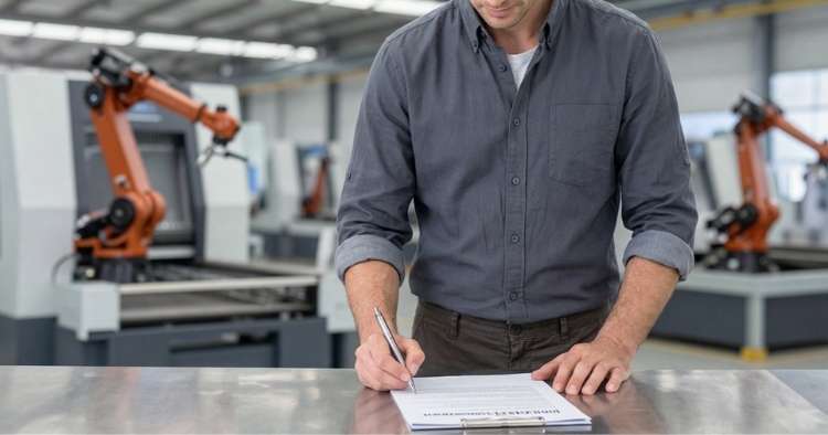 Manufacturing facility with cybersecurity overlay representing cyber insurance controls