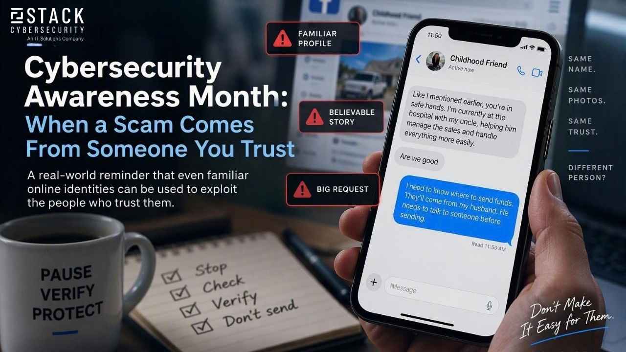 Phone with texts from scammer